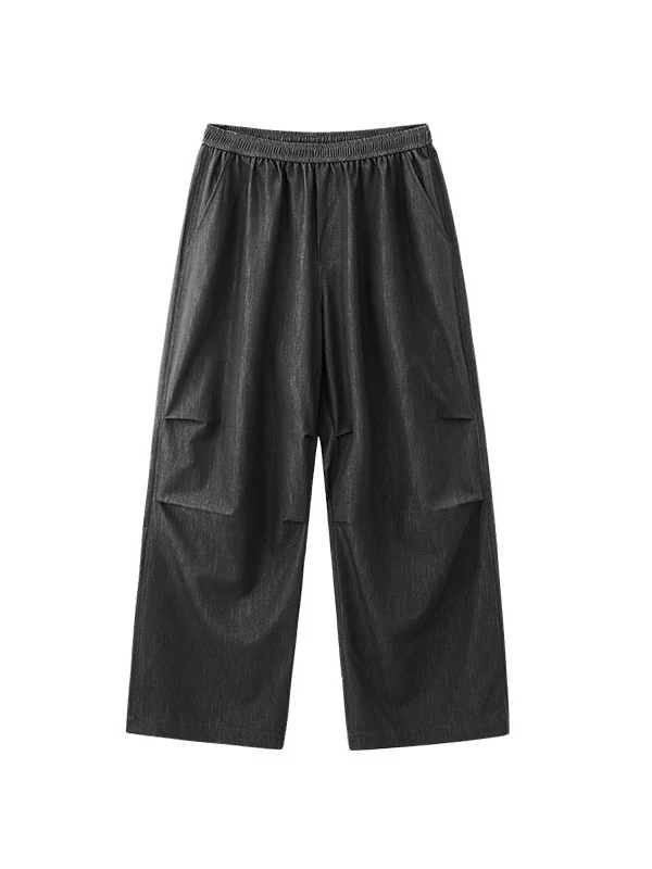 Faux Denim Quick-drying Cooling Sensation Wide Leg Pants - Image 3