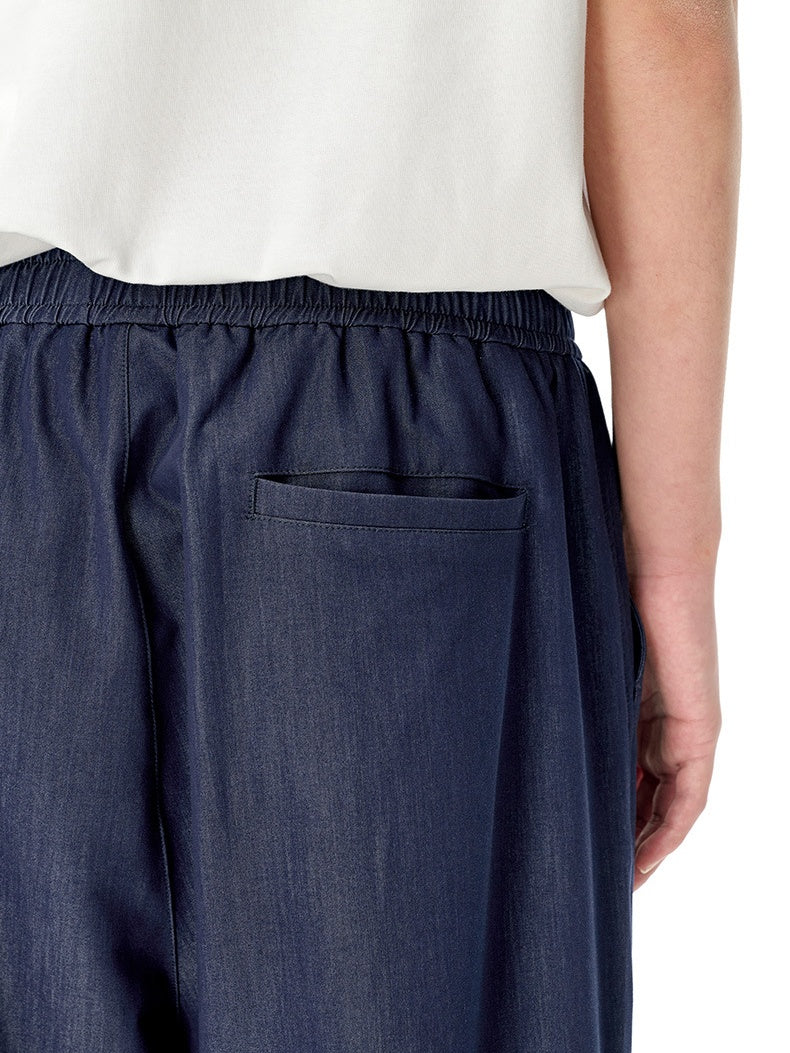 Faux Denim Quick-drying Cooling Sensation Wide Leg Pants - Image 6