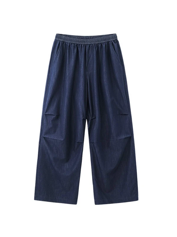 Faux Denim Quick-drying Cooling Sensation Wide Leg Pants - Image 8