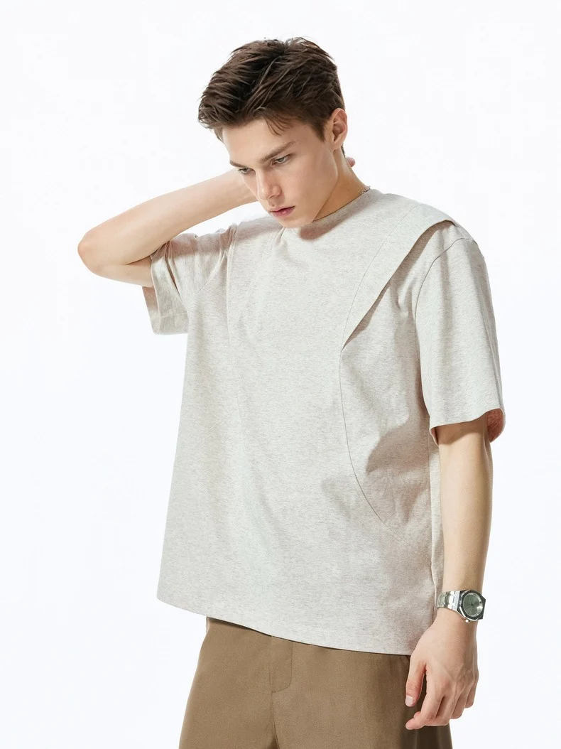 Deconstruction Splicing Cooling Sensation T-shirts