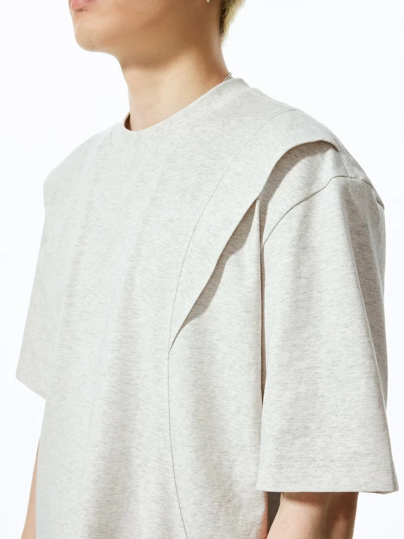 Deconstruction Splicing Cooling Sensation T-shirts - Image 2