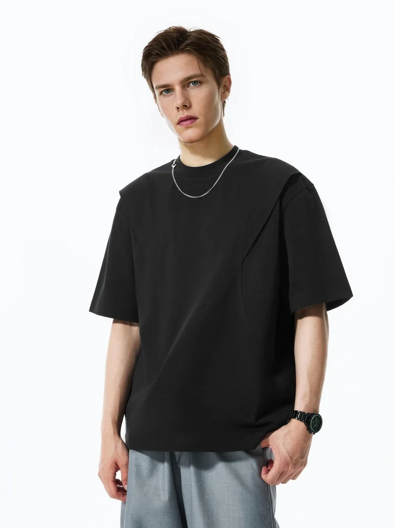 Deconstruction Splicing Cooling Sensation T-shirts - Image 6