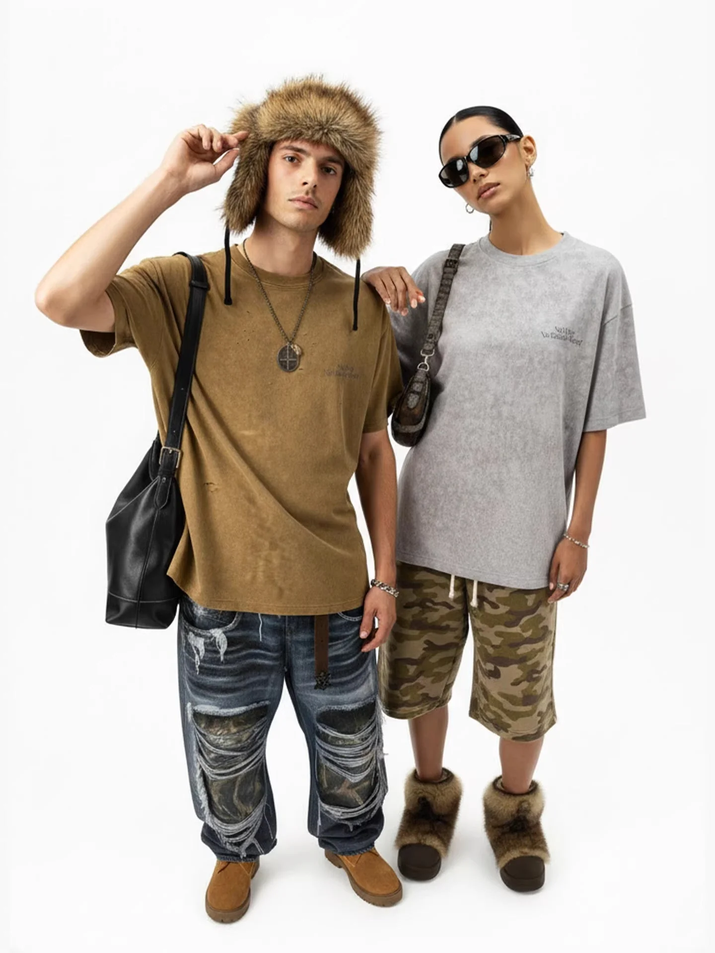 Tie-dye Cut Up Reflective Printed T-shirts - Image 10