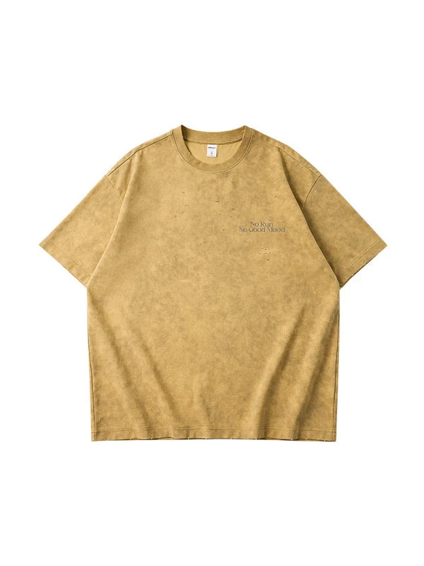 Tie-dye Cut Up Reflective Printed T-shirts - Image 3