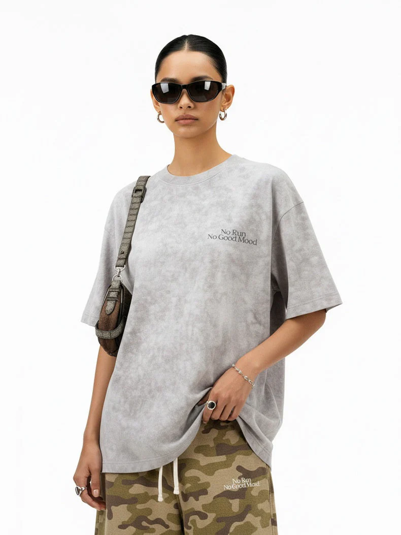 Tie-dye Cut Up Reflective Printed T-shirts - Image 7