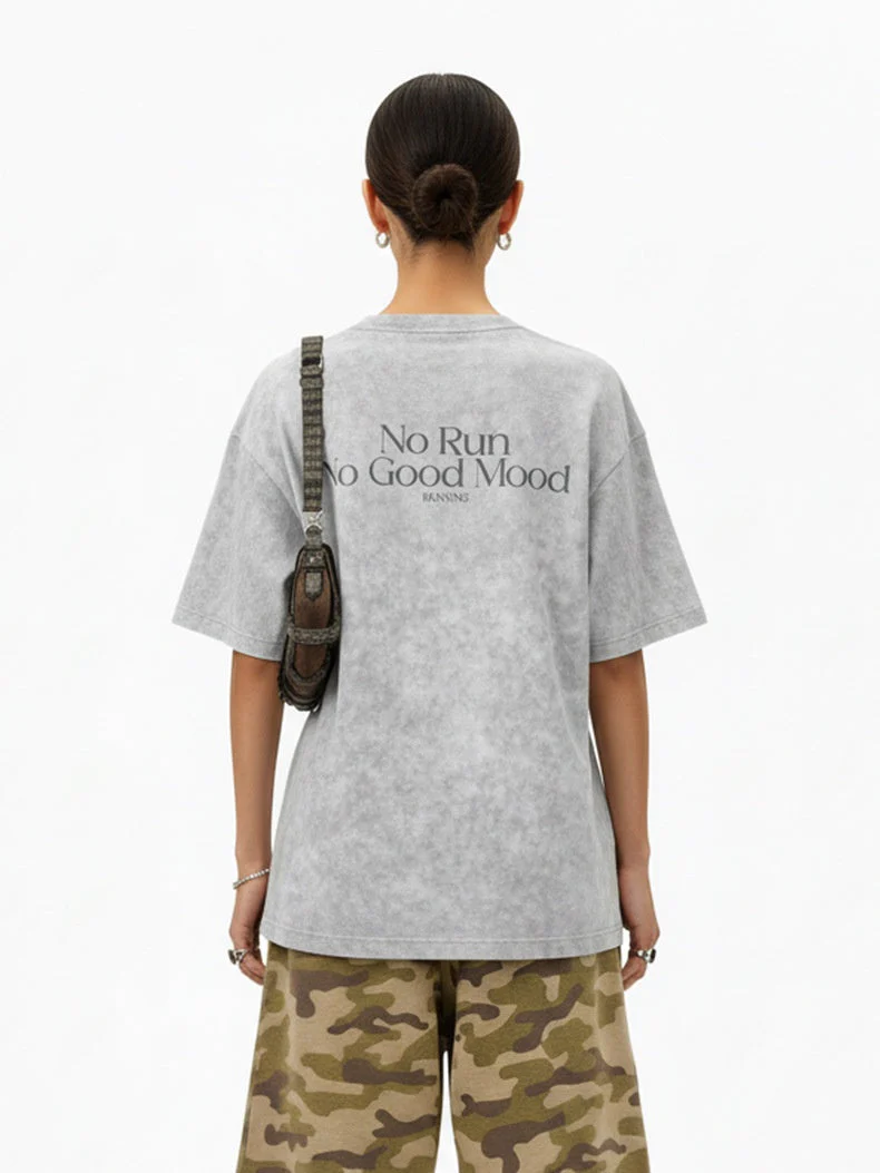 Tie-dye Cut Up Reflective Printed T-shirts - Image 8