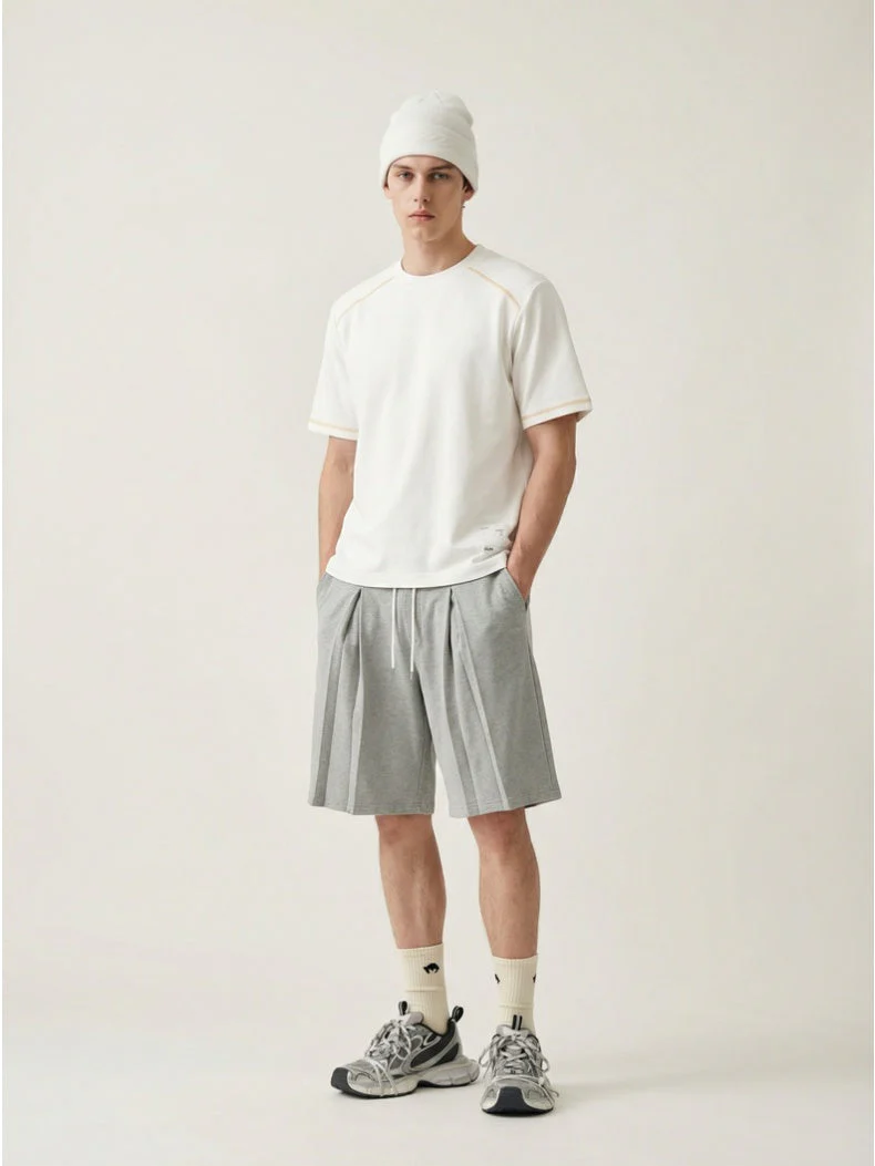 Color-blocked Sports Loose-fit Short Sleeves - Image 4