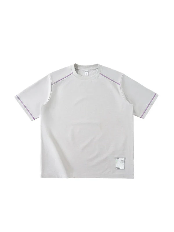 Color-blocked Sports Loose-fit Short Sleeves - Image 7