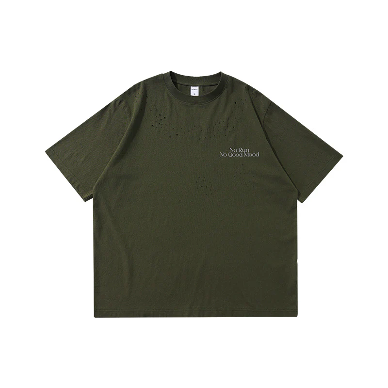 Hole Reflective Sports Breathable Loose-fit T-shirts - Image 3