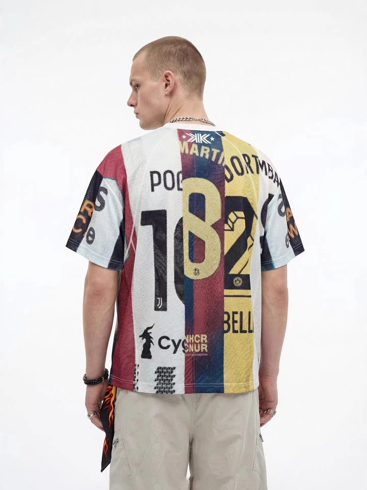 Patchwork Jersey Retro T-shirts - Image 2