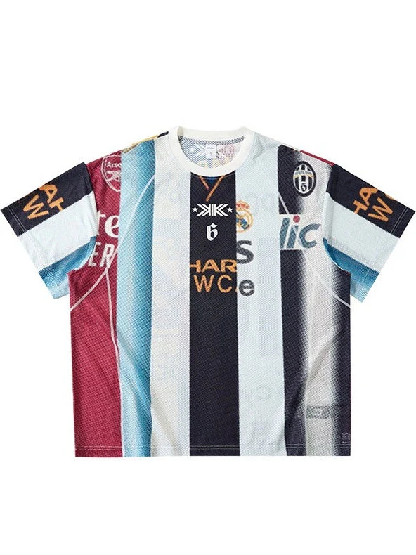 Patchwork Jersey Retro T-shirts - Image 8