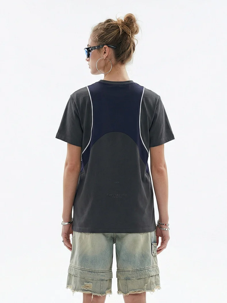 Color-blocked Patchwork Quick-drying T-shirts - Image 8