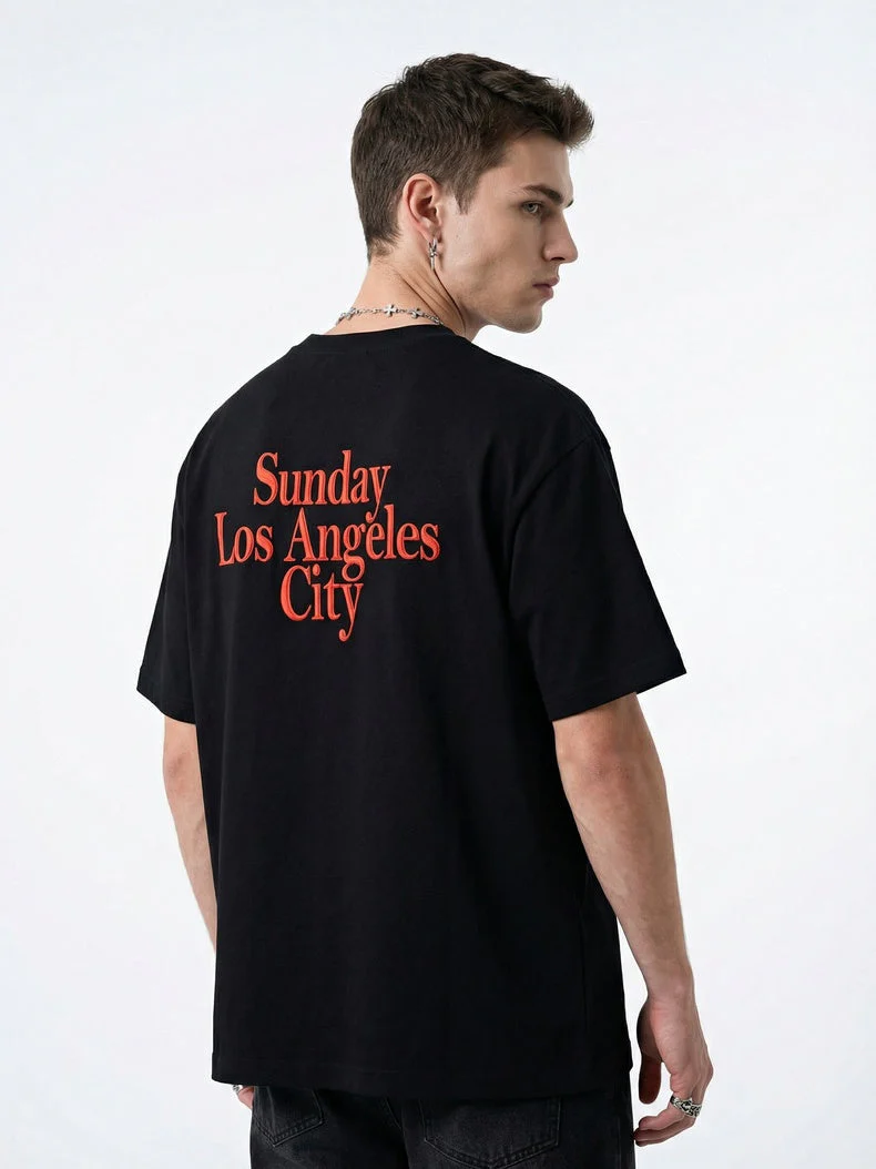 Color-blocked Double Collar Printed T-shirts - Image 6