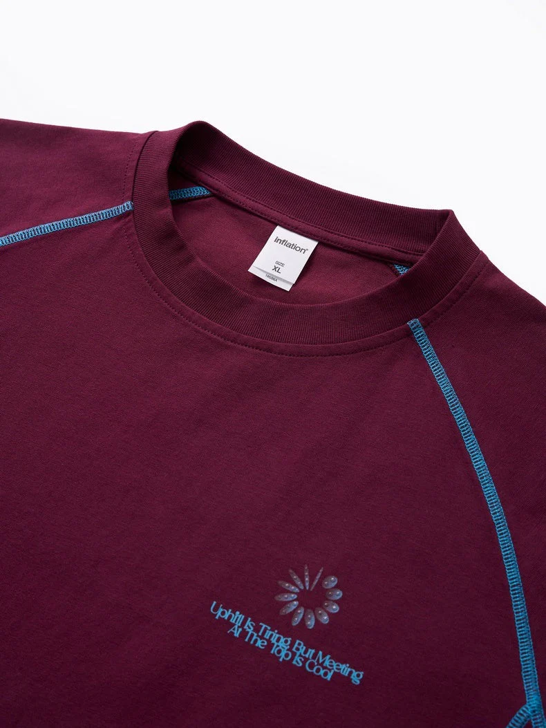 Color-blocked Sports Water Droplet Print T-shirts - Image 4