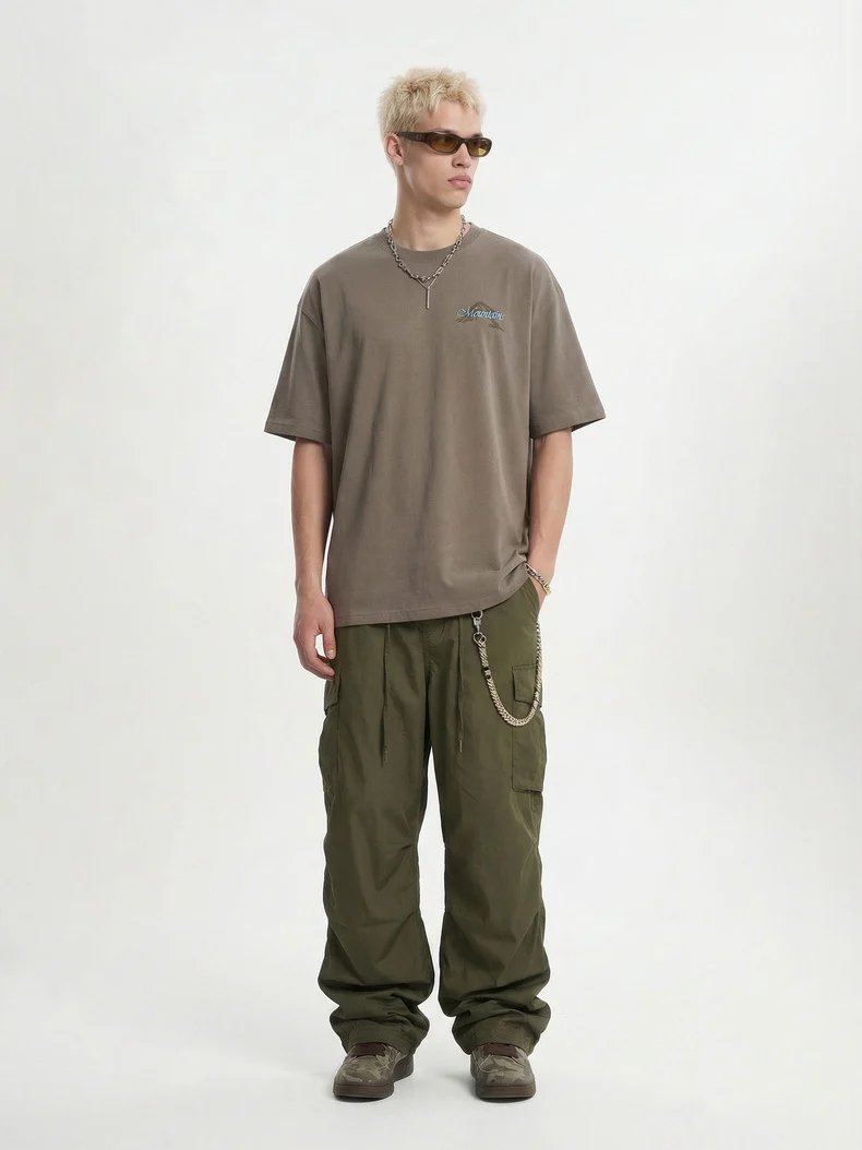 Mountain Range Printed Sweating Breathable T-shirts - Image 2