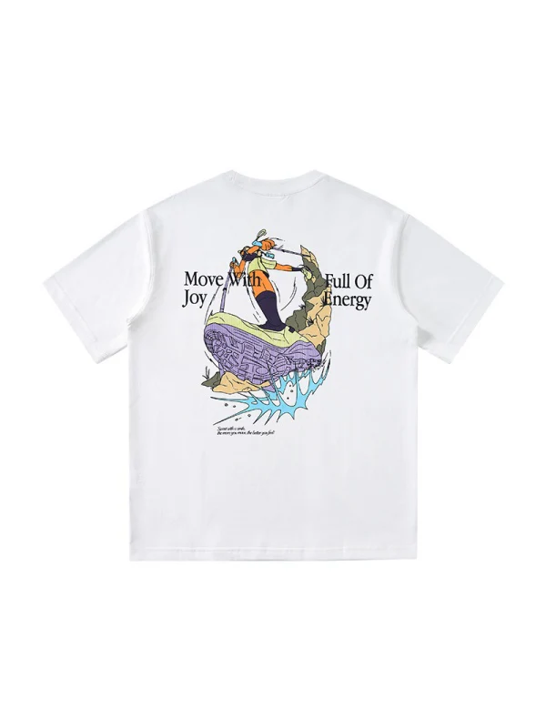 Imitation Embroidery Printed T-shirts - Image 7