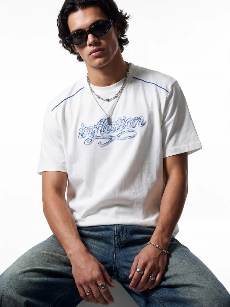 Applique Color-blocked T-shirts