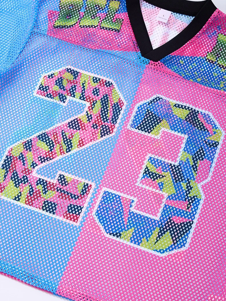 Color-blocked Net Hole Baseball Breathable T-shirts - Image 7