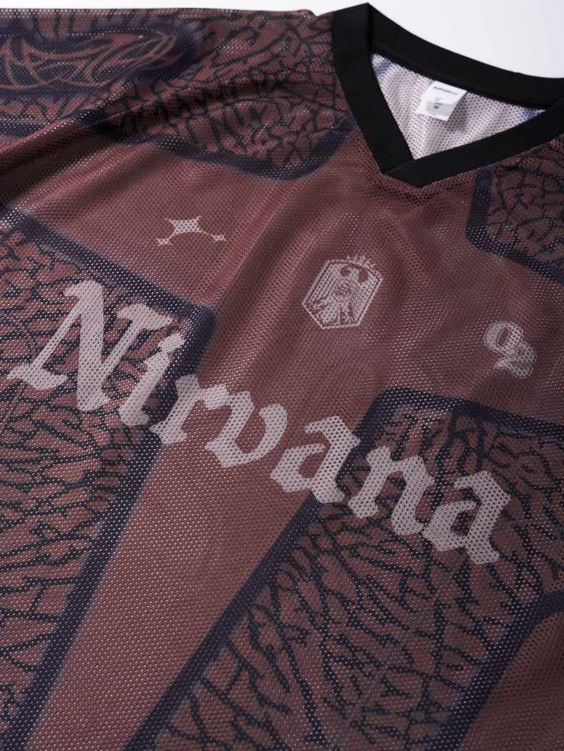 Printed Hollow Out Jersey T-shirts - Image 8