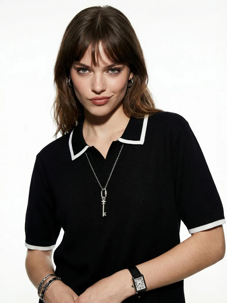 Old Money Style Color-blocked Leisure Polo Shirts - Image 12