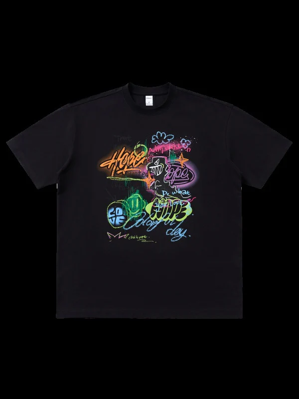 Graffiti Printed Loose-fit T-shirts - Image 2