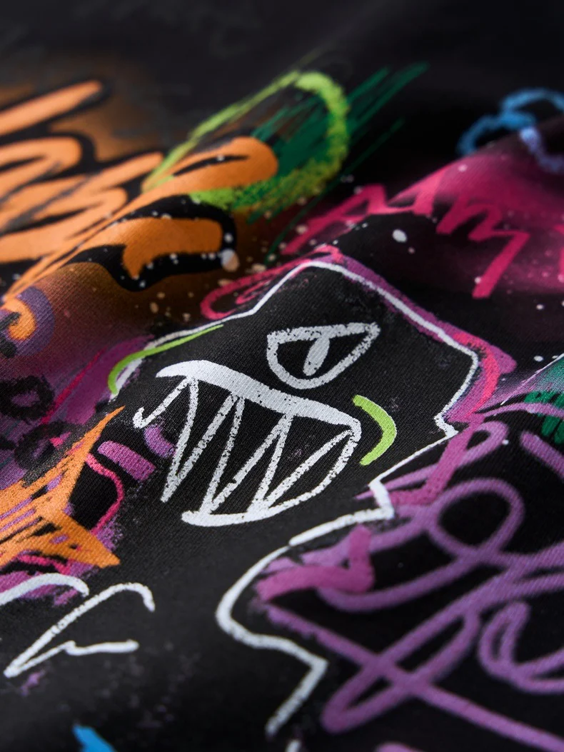 Graffiti Printed Loose-fit T-shirts - Image 5