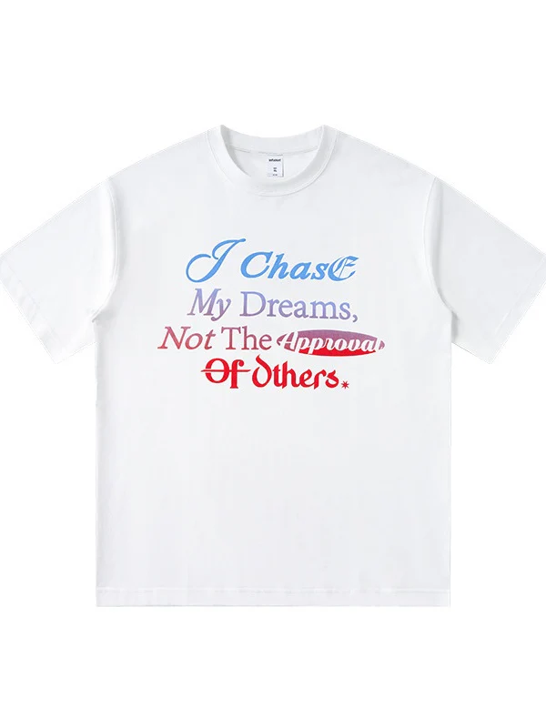 Gradient Letter Printed Oversize T-shirts - Image 3