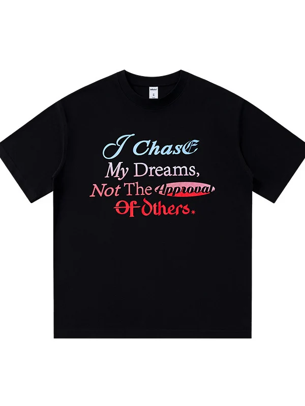 Gradient Letter Printed Oversize T-shirts - Image 8