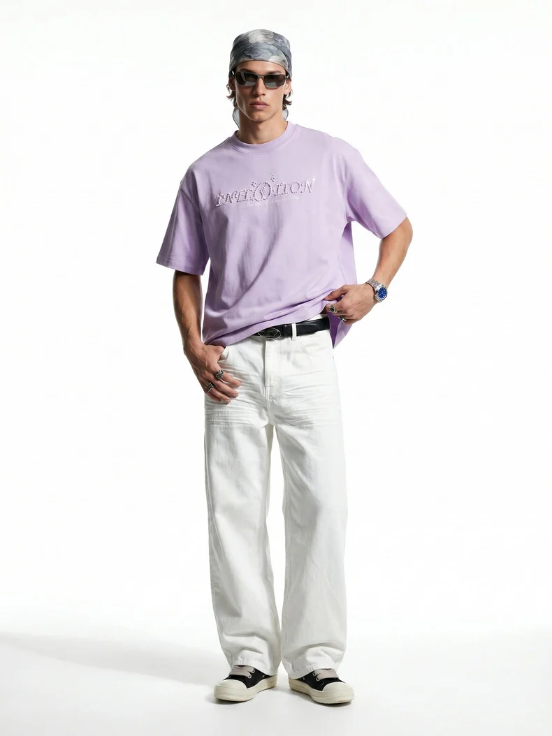 Rhinestone-studded Letter T-shirts - Image 4