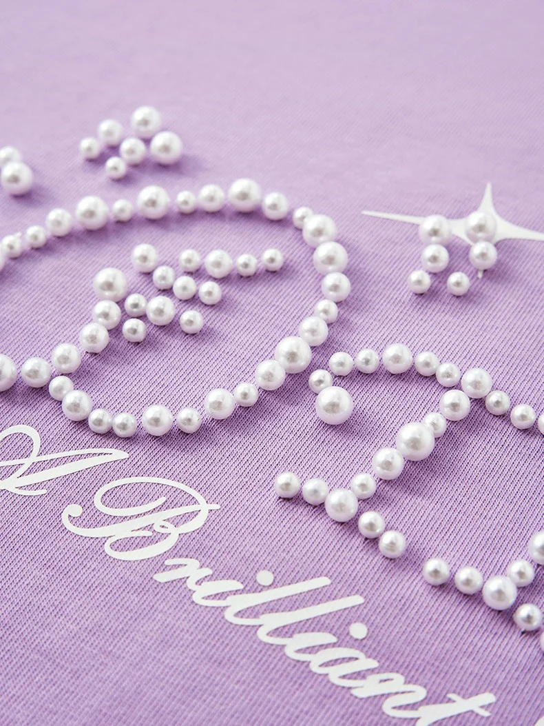 Rhinestone-studded Letter T-shirts - Image 5