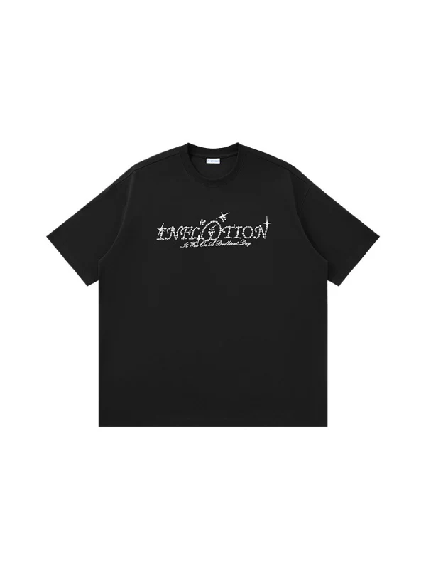 Rhinestone-studded Letter T-shirts - Image 9