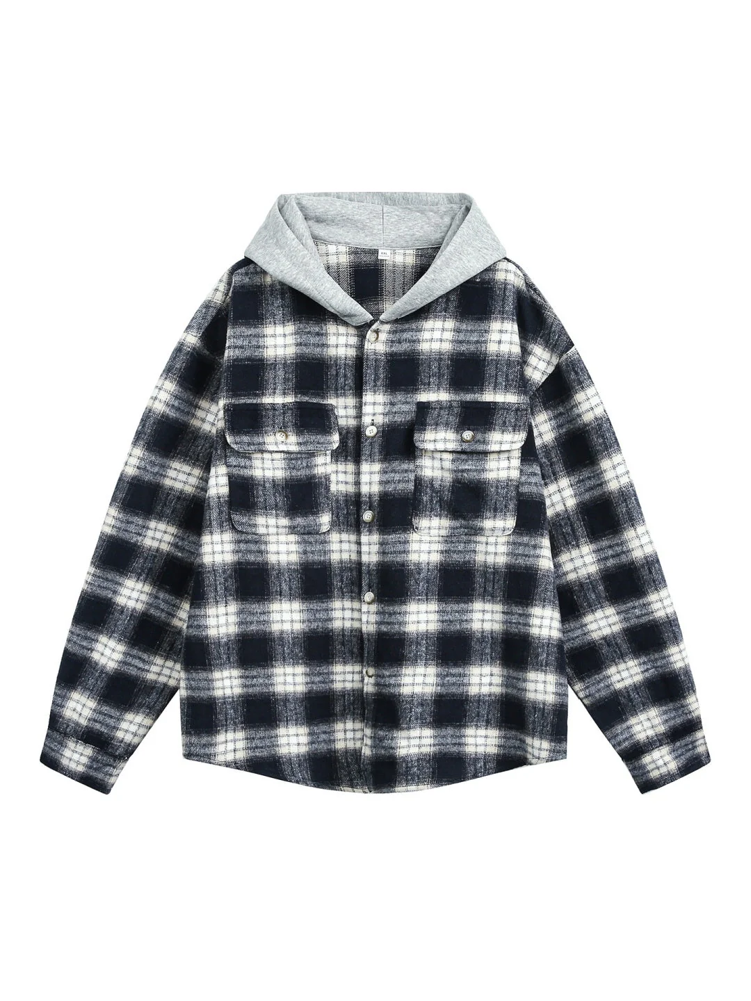 Liber Autumn Men's Pocket decoration Plaid Shirts - Image 2