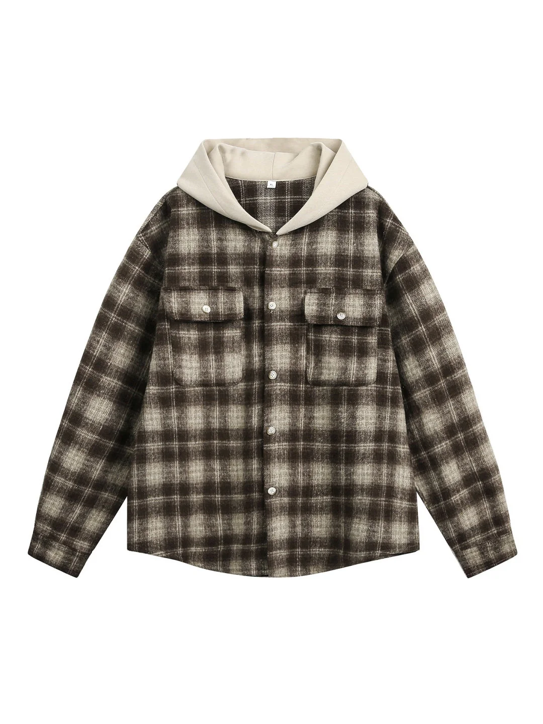 Liber Autumn Men's Pocket decoration Plaid Shirts - Image 5