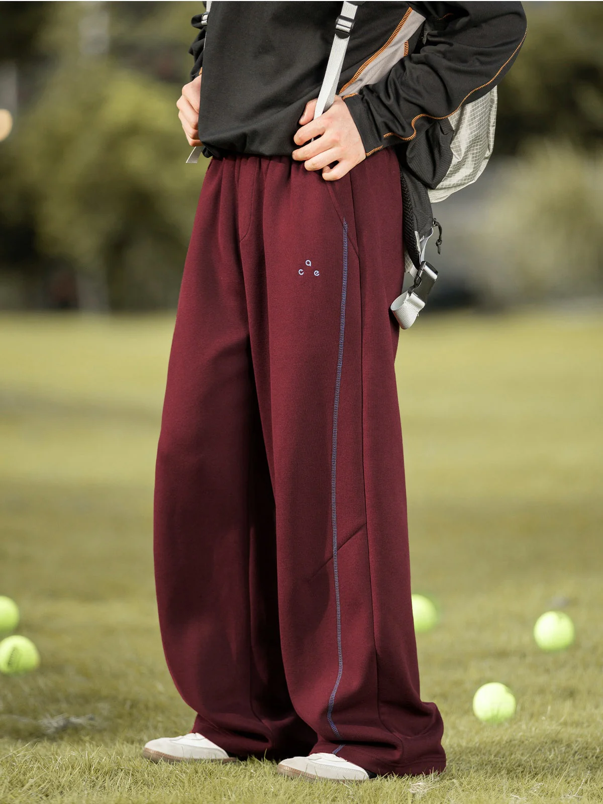 Liber Autumn Men's Embroidery Stripes Pants - Image 6