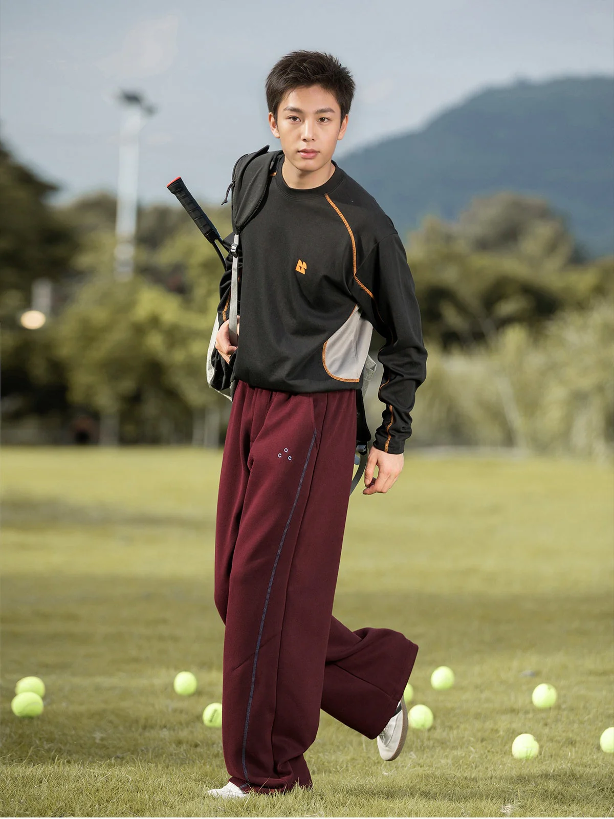 Liber Autumn Men's Embroidery Stripes Pants - Image 7