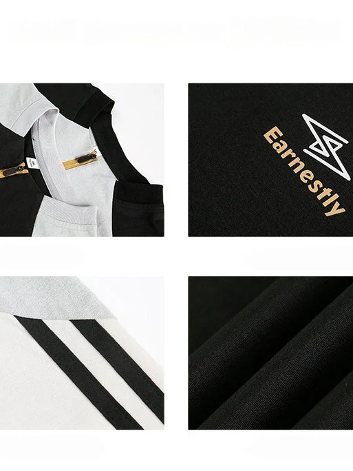 Liber Autumn Men's Color matching T-shirts - Image 11