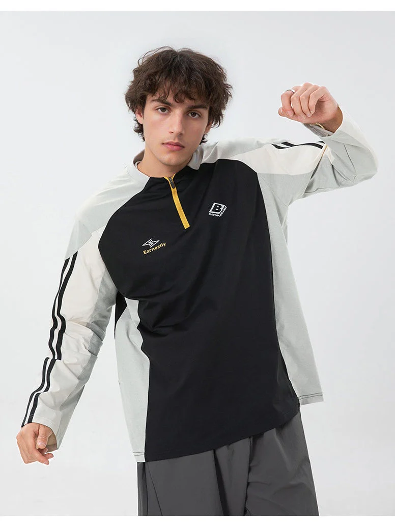 Liber Autumn Men's Color matching T-shirts - Image 6
