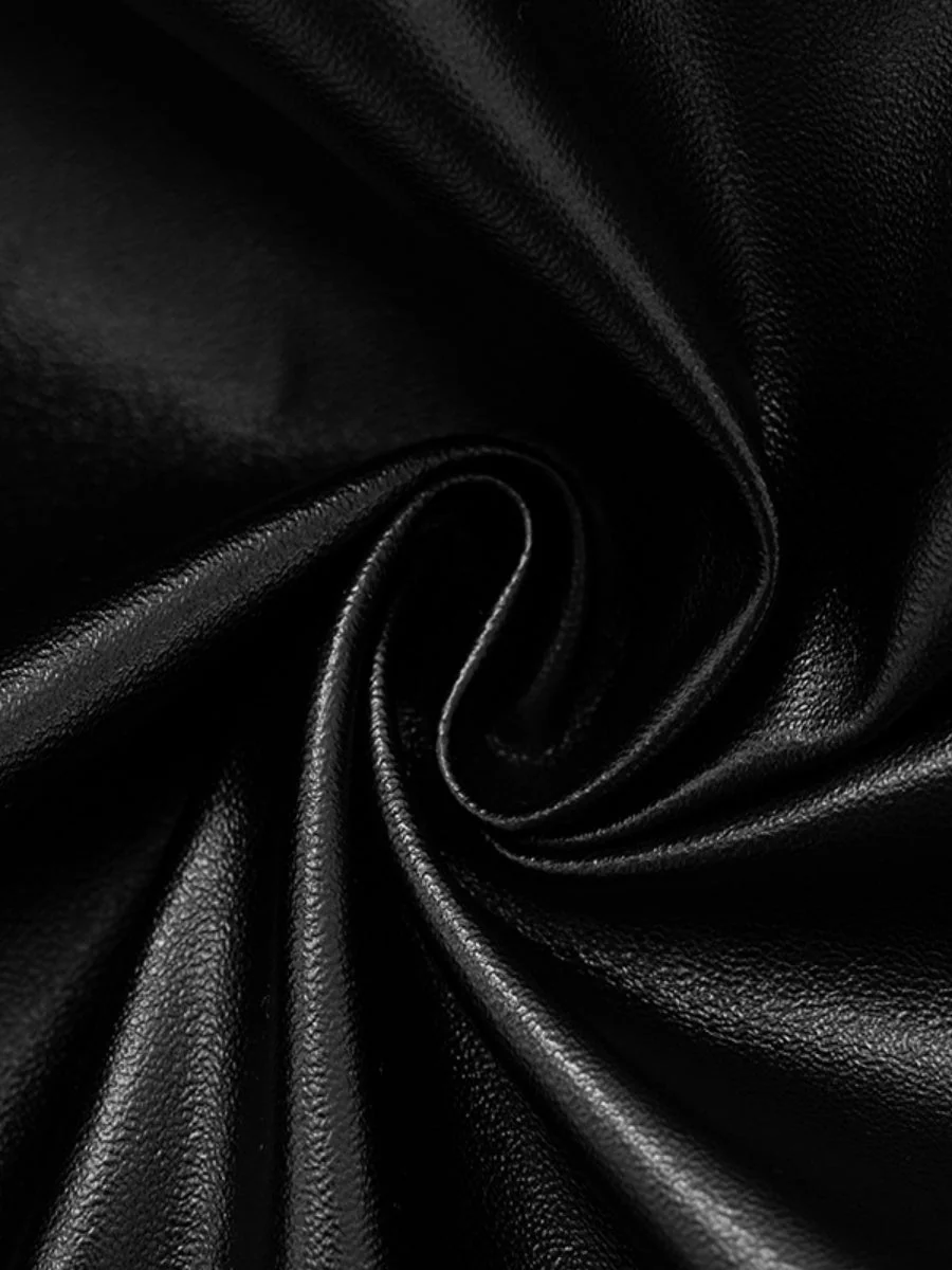PU Pleated Fishbone Strapless A-line Bustier Mini&Short Dresses - Image 9