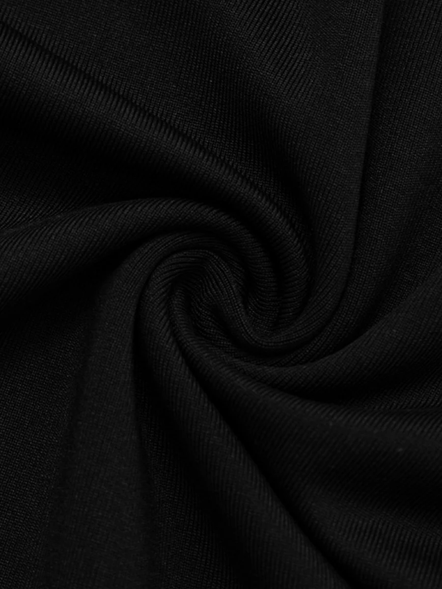 Slim-fit Deep V-neck Long-sleeved Flared Jumpsuit - Image 9