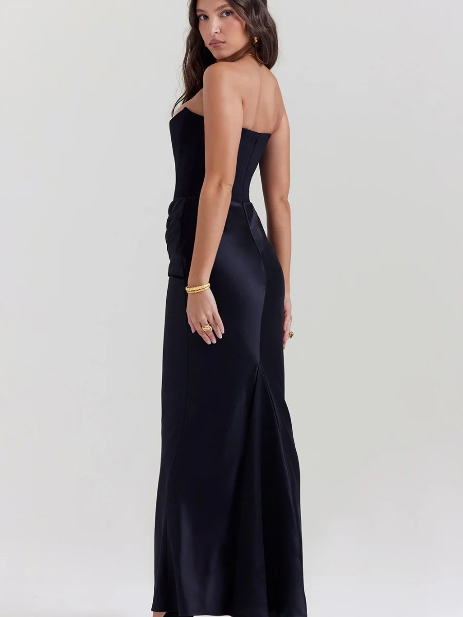 Satin Bob Bob Sexy Slim-fit Mermaid Long Dress - Image 10