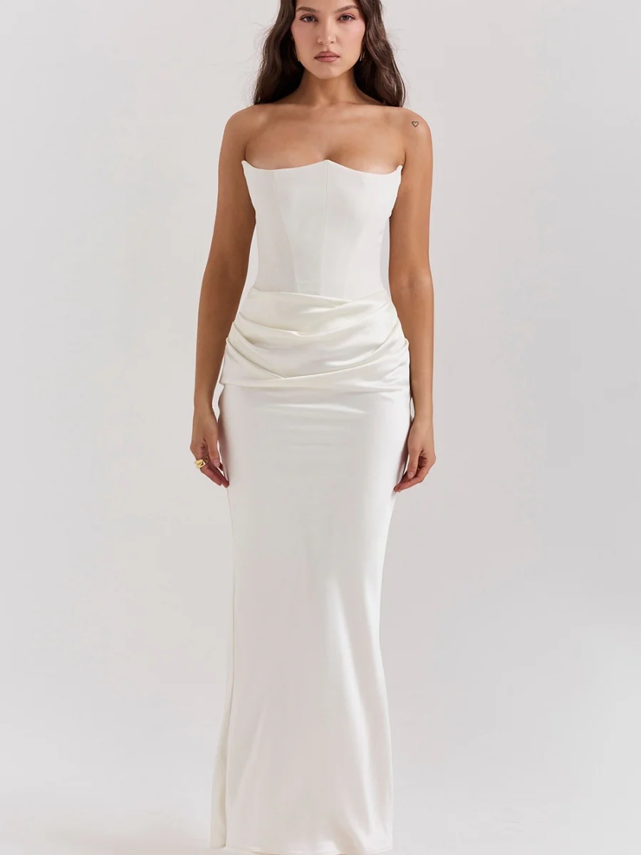 Satin Bob Bob Sexy Slim-fit Mermaid Long Dress - Image 11