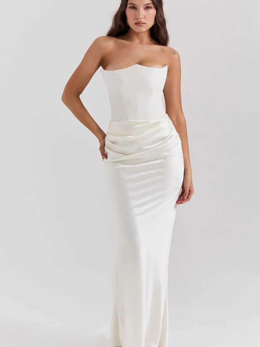 Satin Bob Bob Sexy Slim-fit Mermaid Long Dress - Image 12