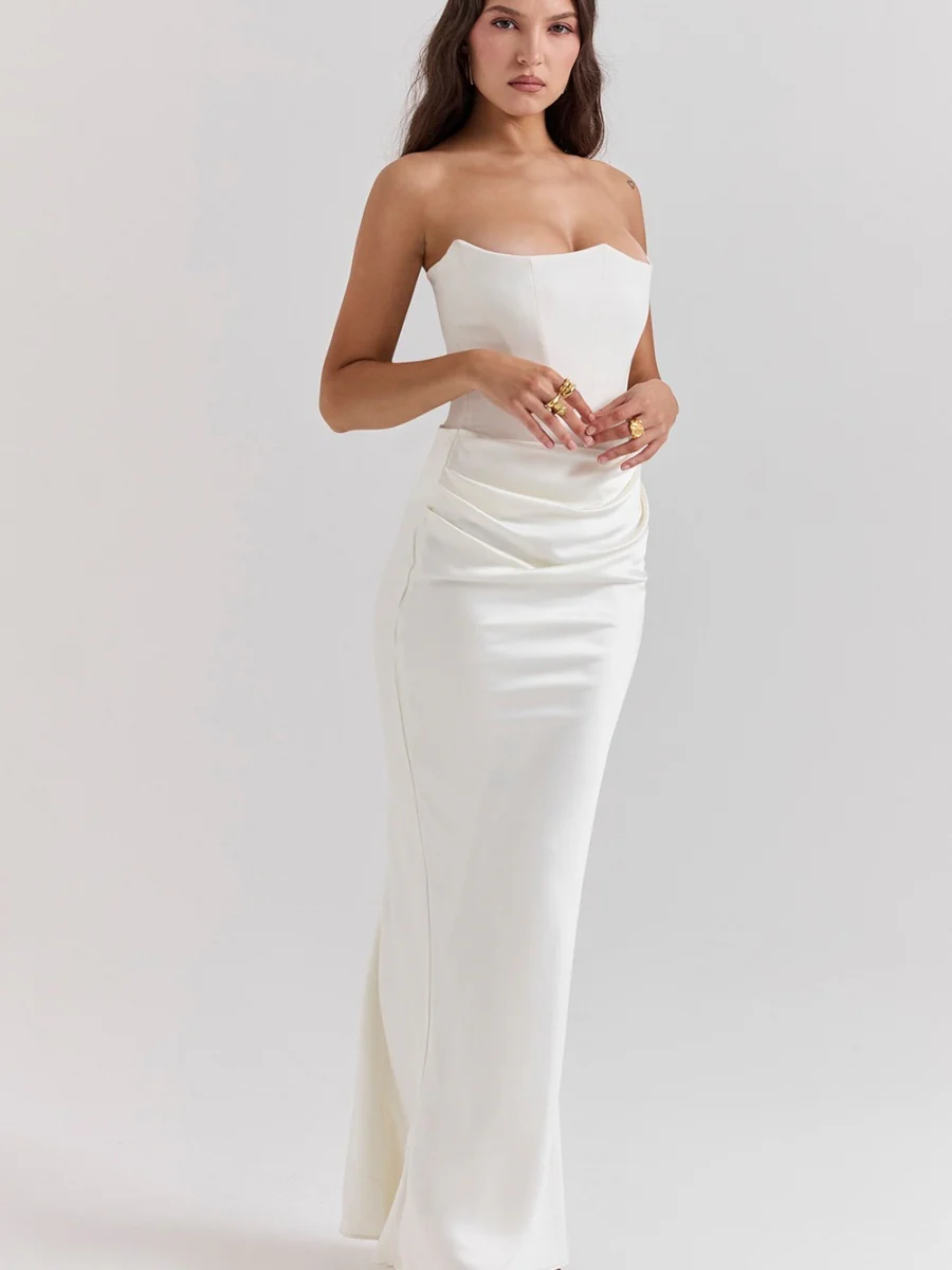 Satin Bob Bob Sexy Slim-fit Mermaid Long Dress - Image 13