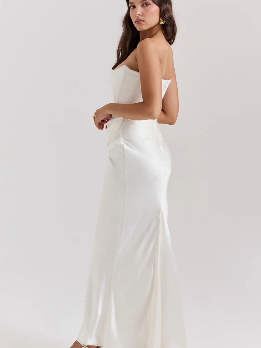 Satin Bob Bob Sexy Slim-fit Mermaid Long Dress - Image 14