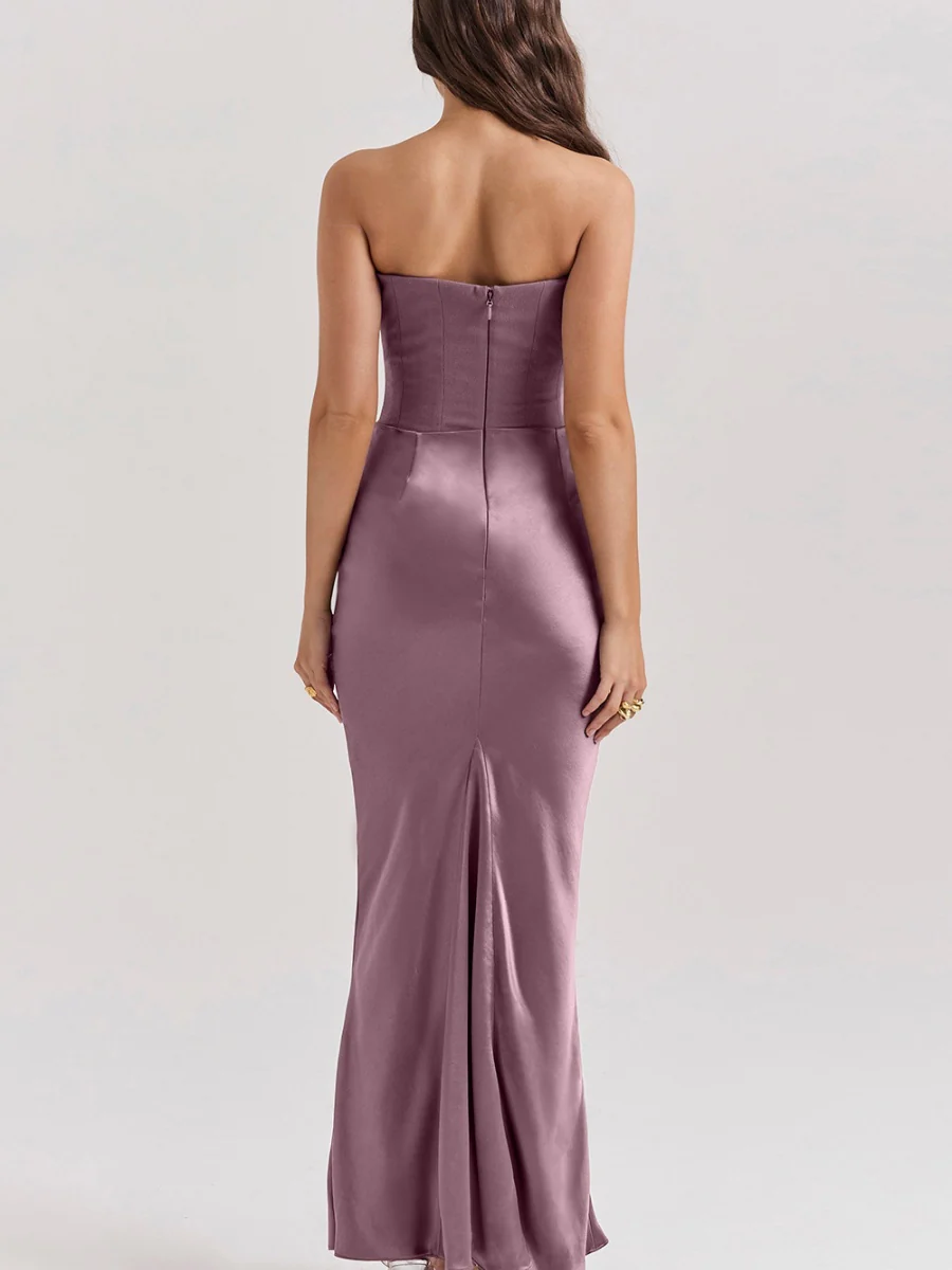 Satin Bob Bob Sexy Slim-fit Mermaid Long Dress - Image 18