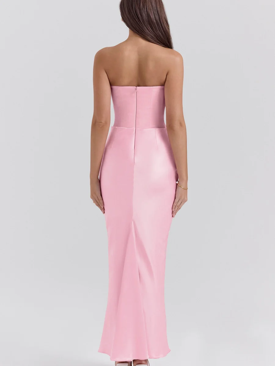 Satin Bob Bob Sexy Slim-fit Mermaid Long Dress - Image 21