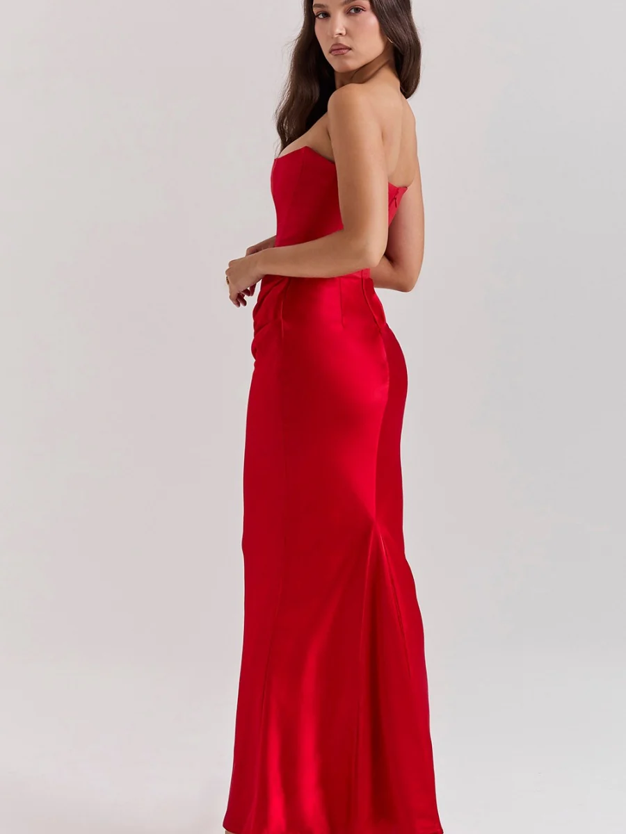 Satin Bob Bob Sexy Slim-fit Mermaid Long Dress - Image 6