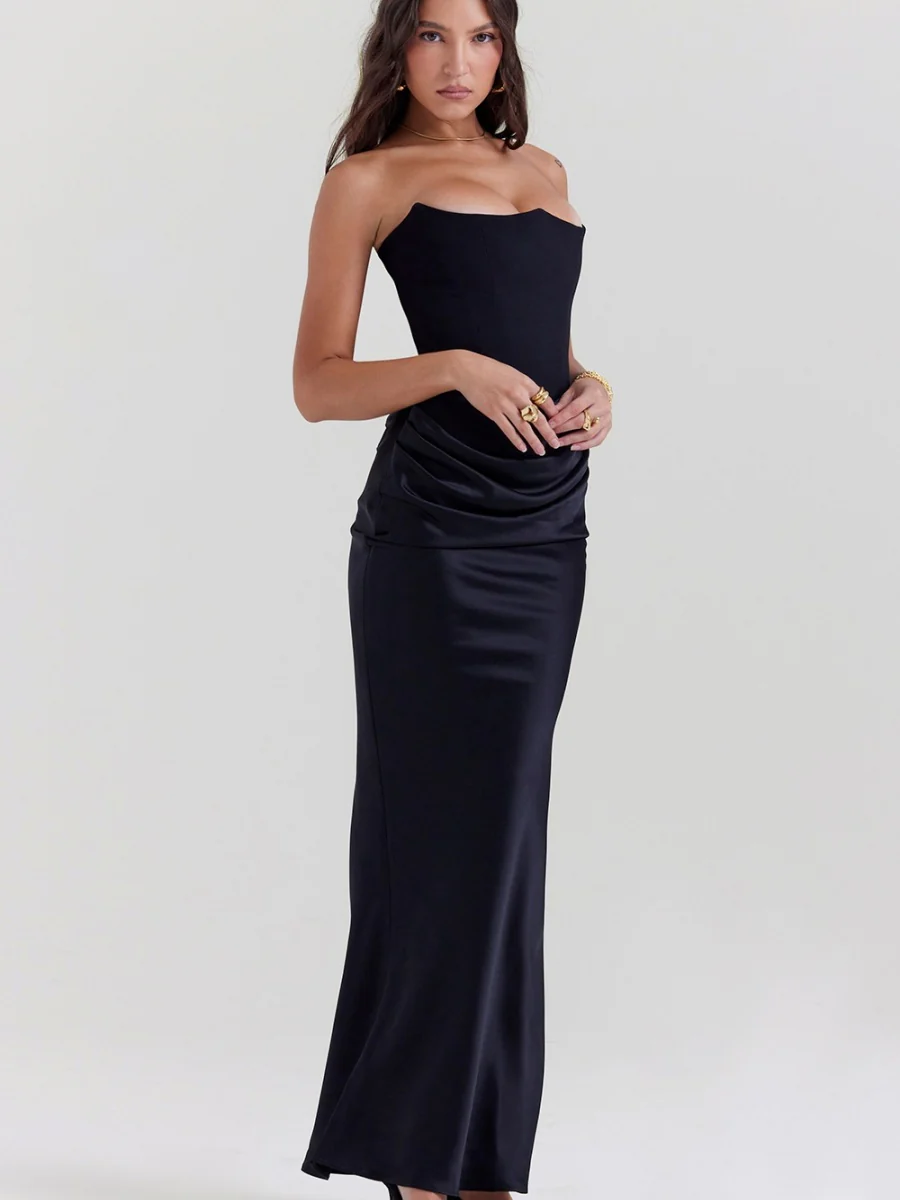 Satin Bob Bob Sexy Slim-fit Mermaid Long Dress - Image 9