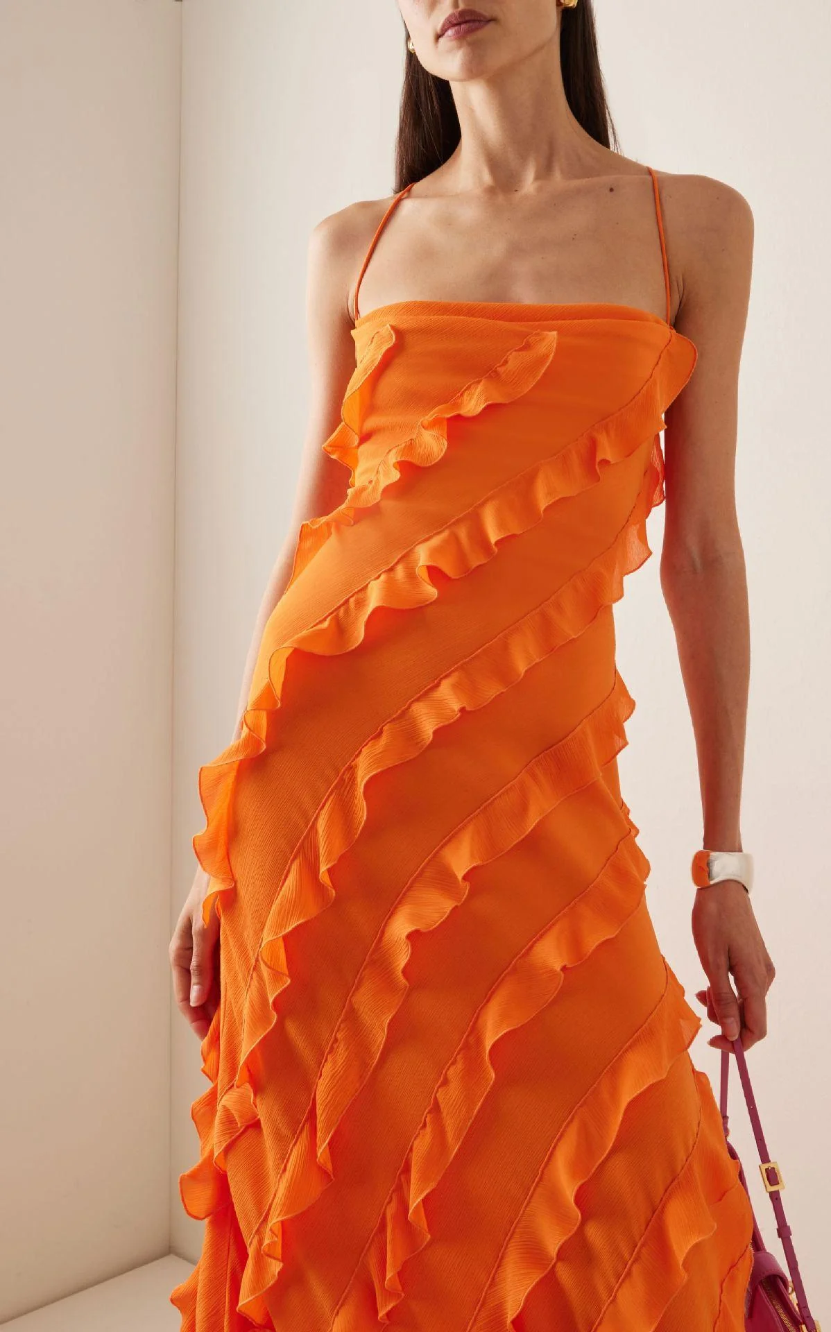 Wood Ear Slit Camisoles Formal Dress Maxi Dresses - Image 6