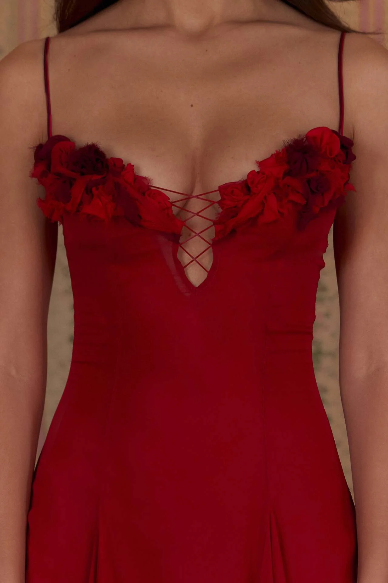 3D Flowers Bandage Slit Formal Dress Maxi Dresses - Image 8
